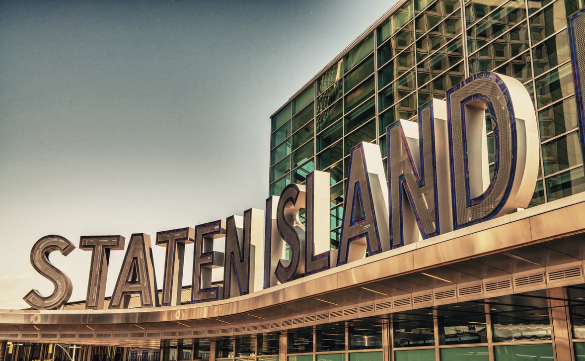 Famous Staten Island Ferry Entrance Sign